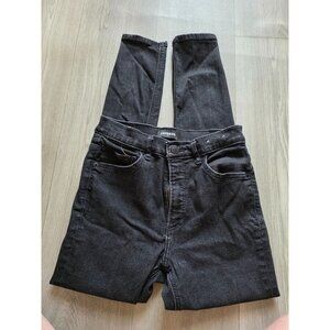 Express Denim Perfect Ankle Legging High Rise Stretch Black Jeans Size 4R
